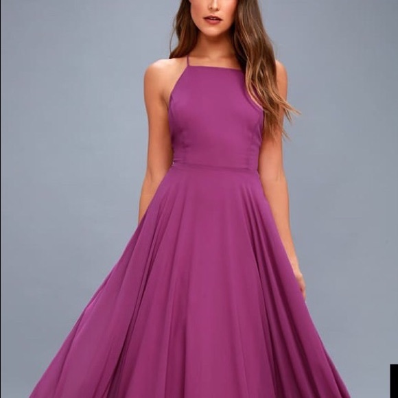 Lulus Dresses & Skirts - Lulu’s Magenta Backless Maxi Dress
